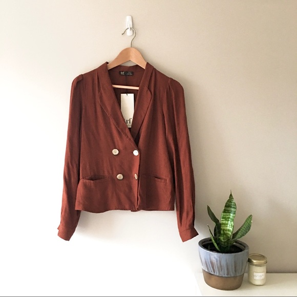 Zara double-breasted blazer, small (NWT)